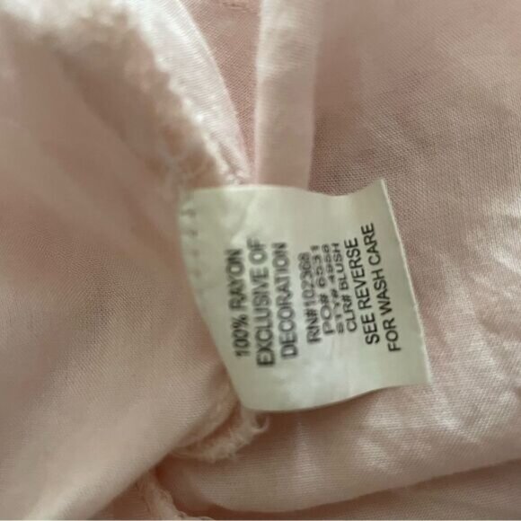 Blue Island Women’s Pink Boho Embroidered Beach/pool Cover Up Size M - Picture 4 of 6